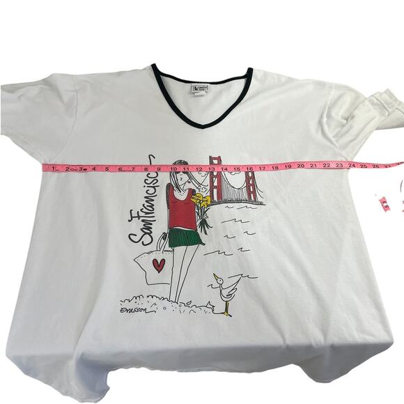 Emerson Street 100% Cotton Pajama Sleep Shirt "San Francisco" OS Cozy Lounge - Picture 9 of 13